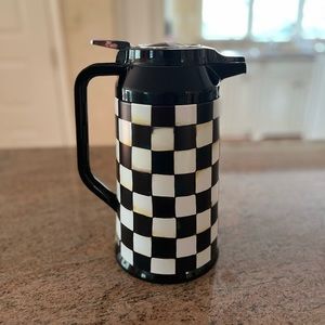 MACKENZIE CHILDS COURTLY CHECK COFFEE CARAFE